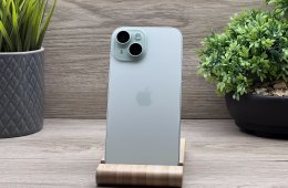 Hibátlan iPhone 15 Green 128GB 2 ÉV Garanciával 100% (0.Ciklus)