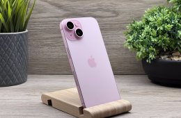 Hibátlan iPhone 15 Pink 128GB 2 ÉV Garanciával 100% (0.Ciklus)