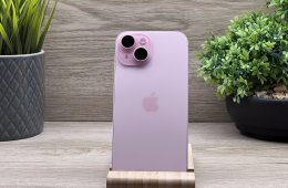Hibátlan iPhone 15 Pink 128GB 2 ÉV Garanciával 100% (0.Ciklus)