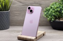 Hibátlan iPhone 15 Pink 128GB 2 ÉV Garanciával 100%