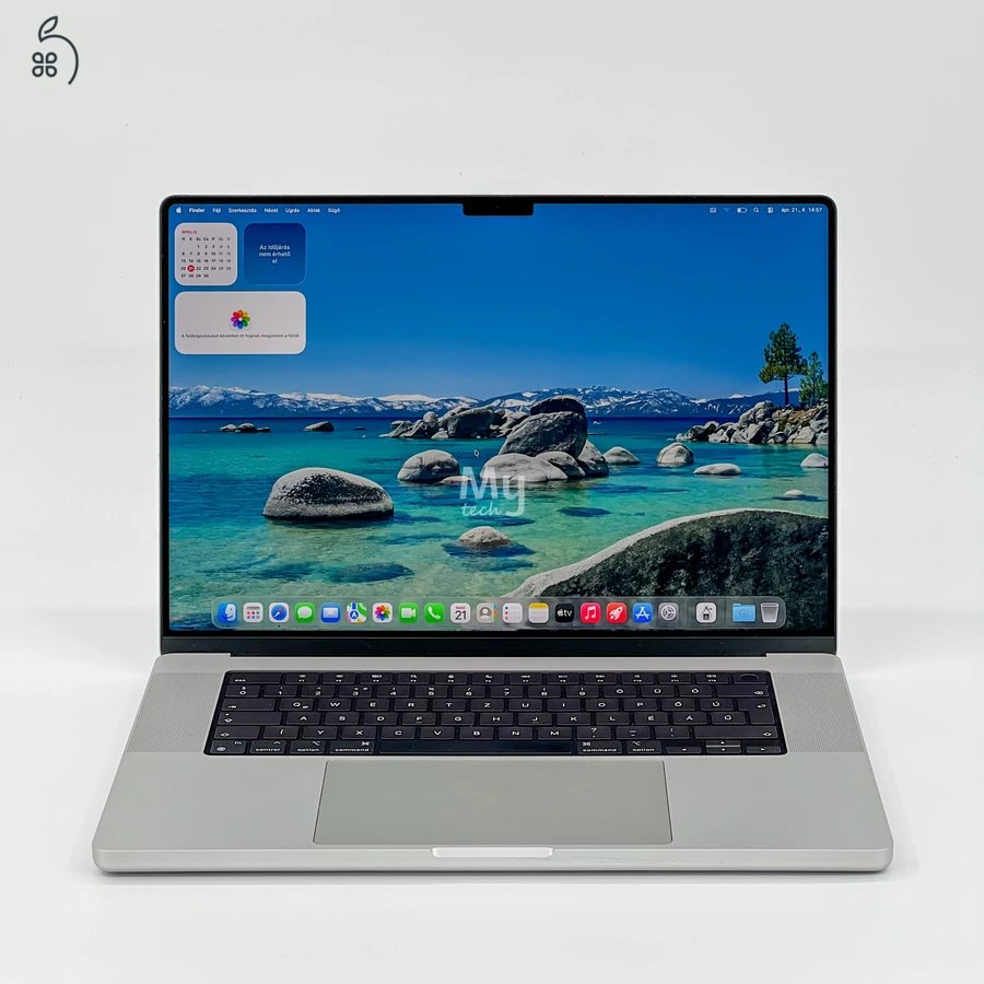 MacBook Pro 16″ 2021, M1 Max , 64 GB RAM, 10 core CPU, 24 core GPU, 512GB SSD, Silver 27% Áfás (0461AB))