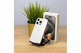MacSzerez.com - iPhone 15 Pro / 128GB / Fehér Titán / Kártyafüggetlen / Garancia! 