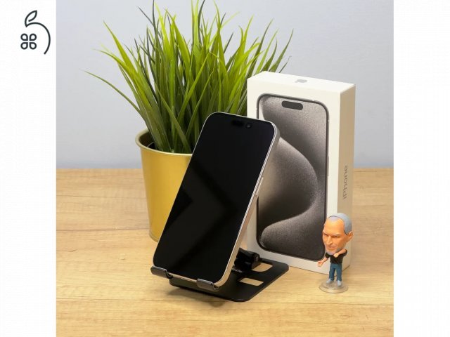 MacSzerez.com - iPhone 15 Pro / 128GB / Fehér Titán / Kártyafüggetlen / Garancia! 