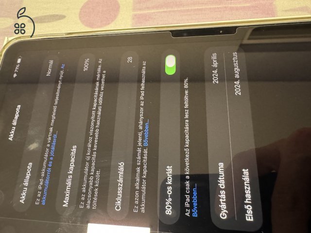 iPad Air 11” 2024 M2 256GB Starlight 100% Akku Garancia