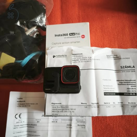 Insta360 Ace Pro – 20 hó garancia – 256GB kártyával + extra tartozékok – Fix ár