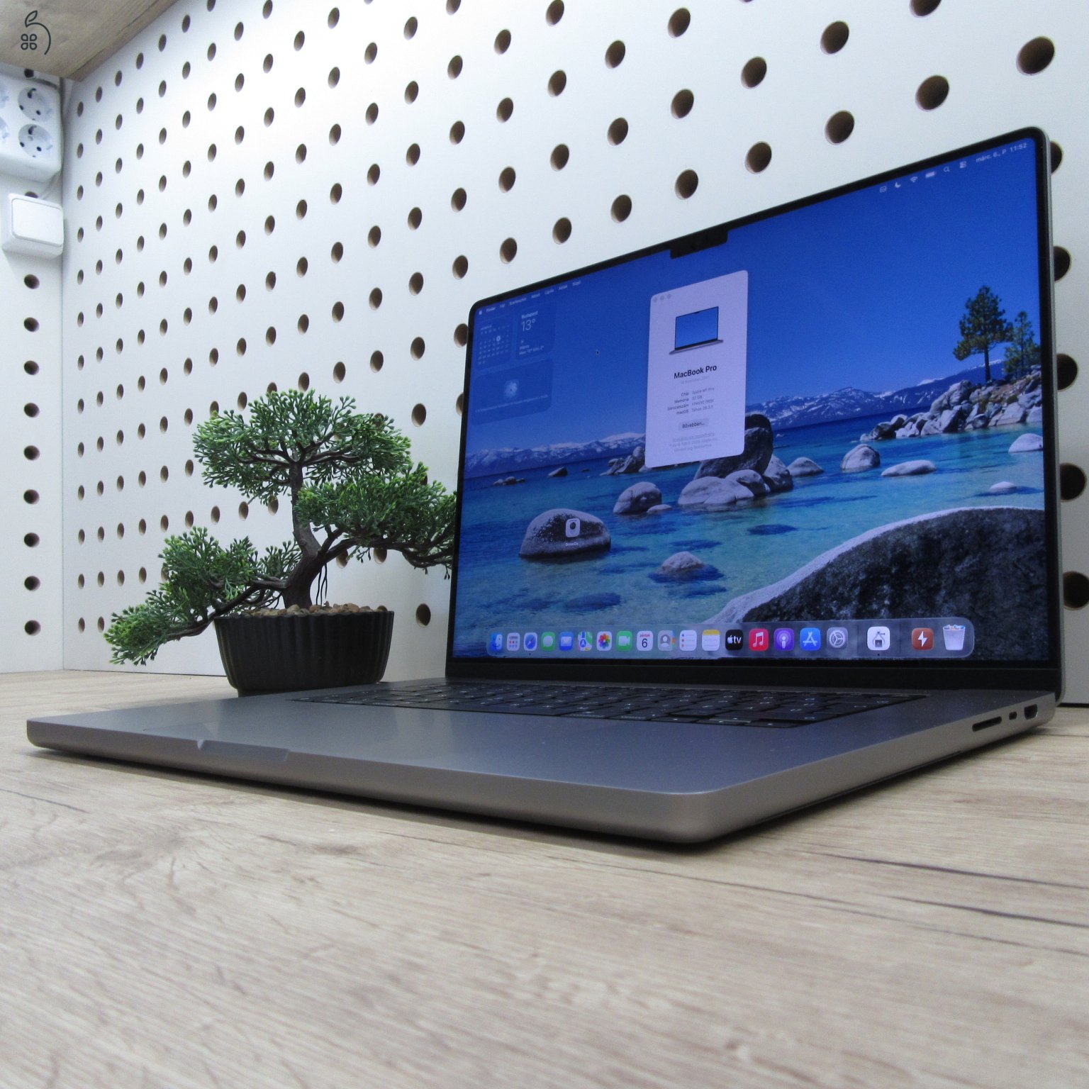 Apple MacBook Pro 16 (2021) – M1 Pro / 32GB / 512GB SSD – használt, karcmentes – 91% akku (188 ciklus)
