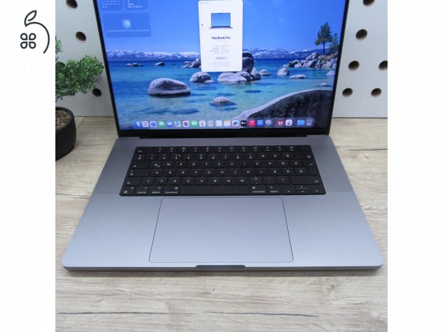 Apple MacBook Pro 16 (2021) – M1 Pro / 32GB / 512GB SSD – használt, szép állapot – 91% akku (111 ciklus)