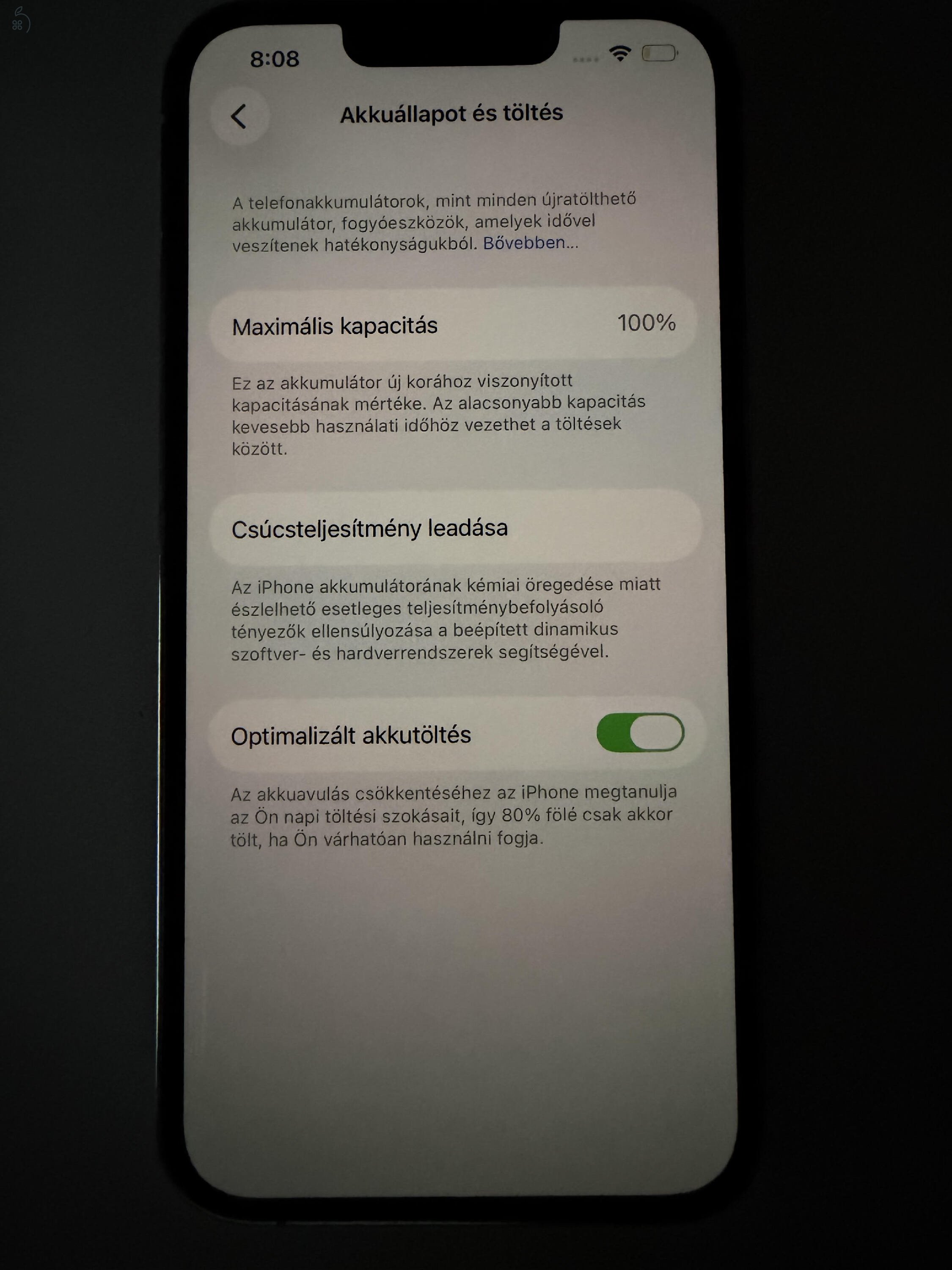 iPhone 13 Pro 256GB Silver | Új gyári 100% akku | Megkímélt | Doboz | Azonnal vihető