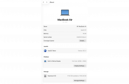  MacBook Air 13″ 2020, M1 8 Cores, 16 GB RAM, 8 core GPU, 512 GB SSD