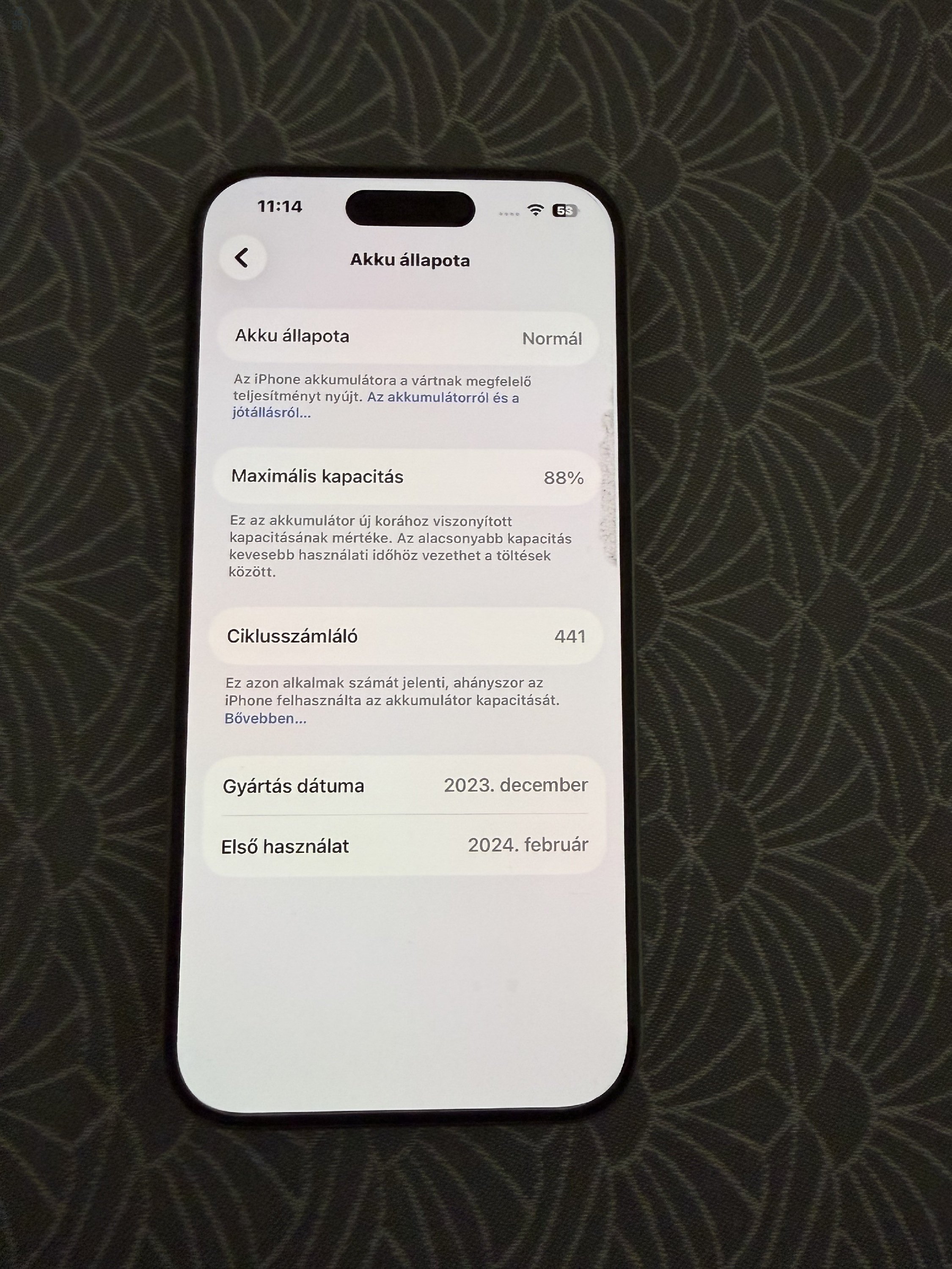 ✨ Eladó újszerű iPhone 15 Pro 128 GB – megkímélt, szinte új állapot ✨