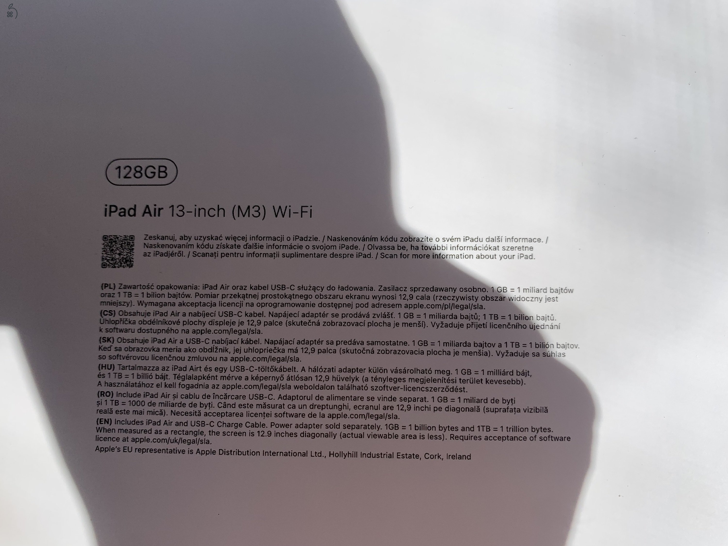 Apple iPad Air 13” M3 128GB – új, bontatlan