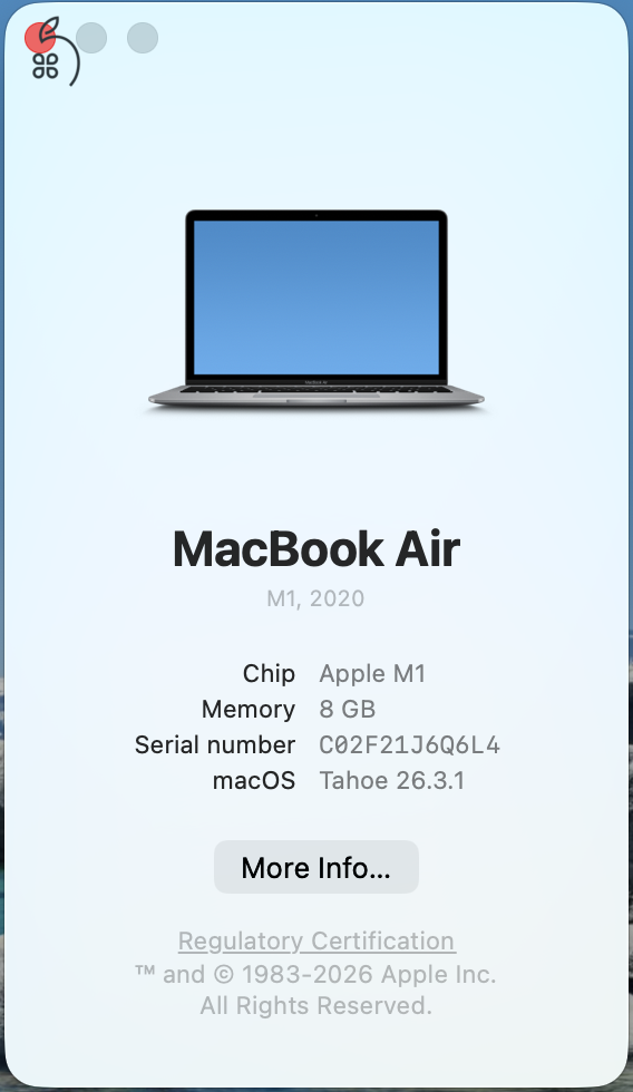 Apple MacBook Air M1 13” – 8GB / 256GB – dobozzal
