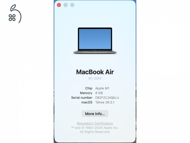 Apple MacBook Air M1 13” – 8GB / 256GB – dobozzal