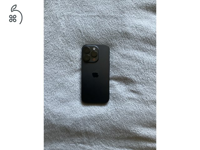 Eladó iPhone 15 Pro 128GB fekete – újszerű, karcmentes, extrákkal
