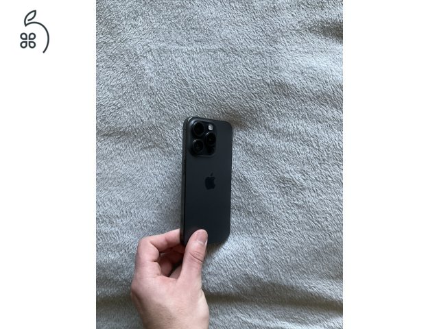 Eladó iPhone 15 Pro 128GB fekete – újszerű, karcmentes, extrákkal