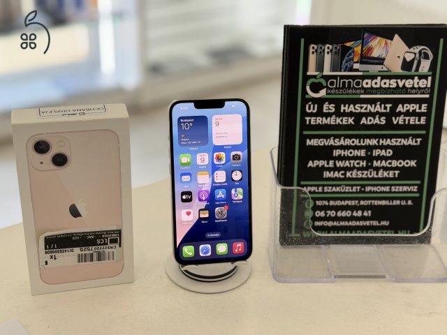 iPhone 13 128GB Független Megkímélt/1-3 hónap gar./Akku 85%/p4786