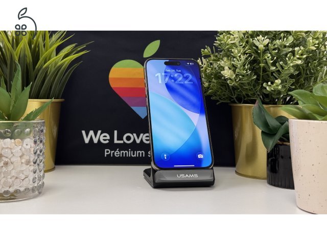 iPhone 15 Pro 128GB Natúr Titán, Független - 1ÉV Garancia, Számla