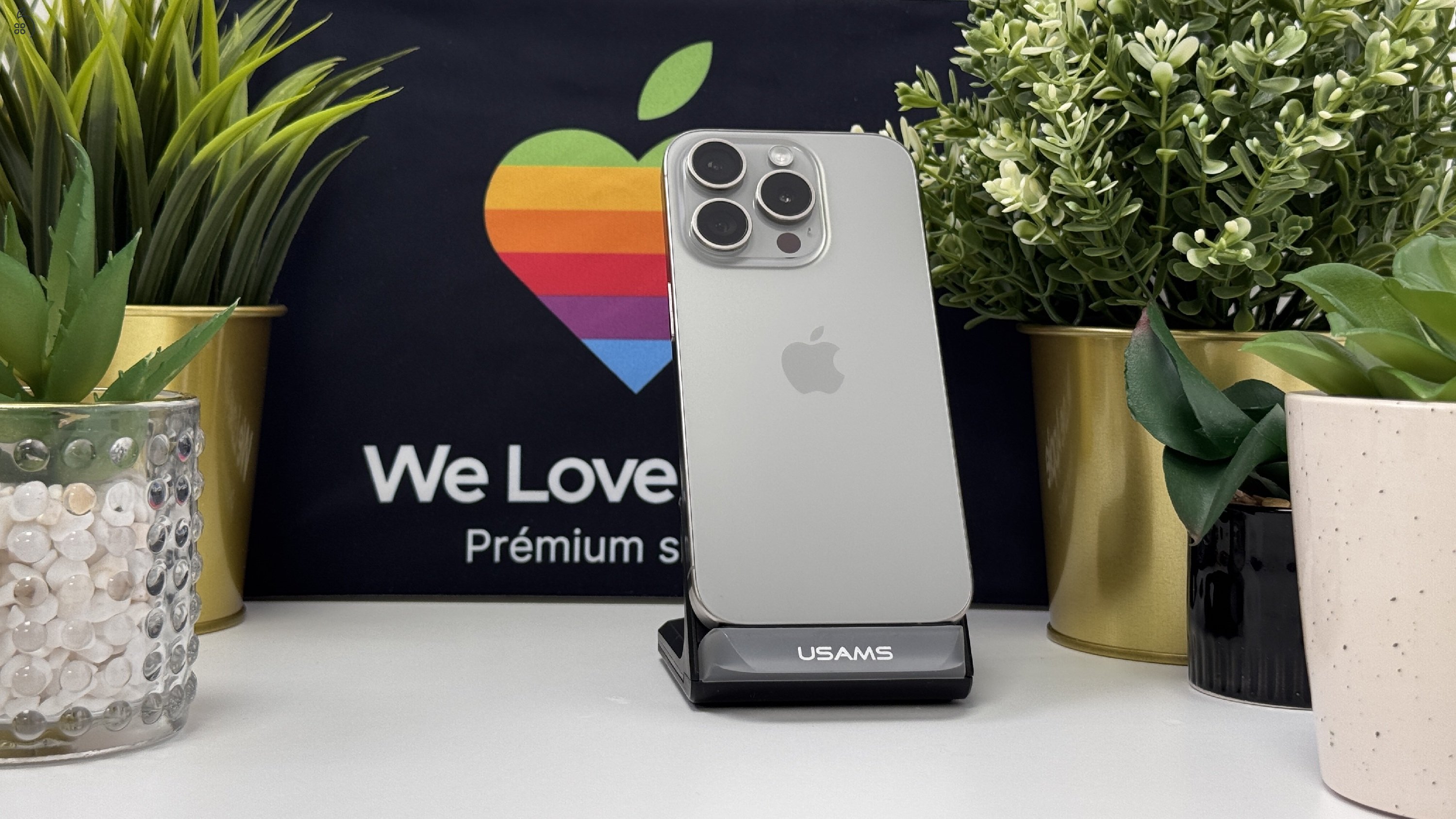 iPhone 15 Pro 128GB Natúr Titán, Független - 1ÉV Garancia, Számla