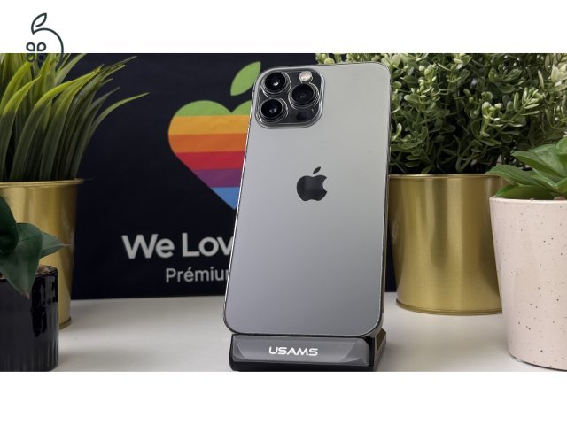 iPhone 13 Pro Max, 128GB, Grafit, Független - 1ÉV Garancia, Számla