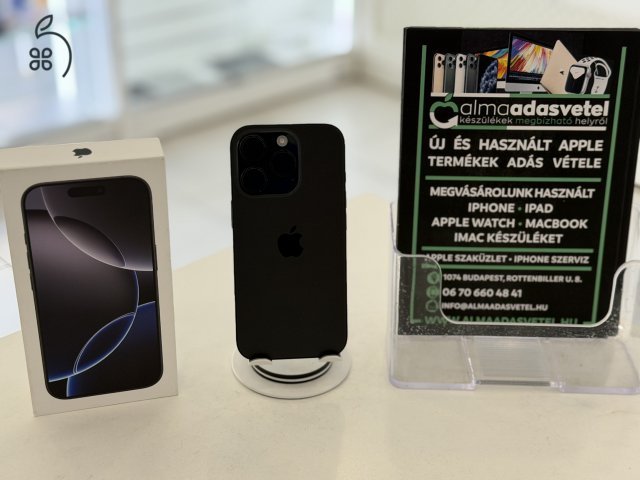 iPhone 16 Pro 128GB Független Újszerű/2027.09.24 Gar./Akku 90%/p4788