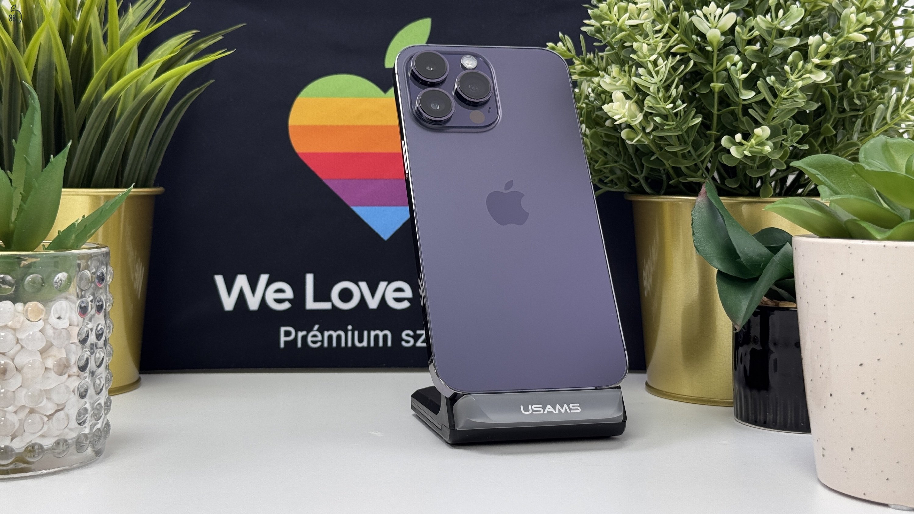 iPhone 14 Pro Max 128GB Lila, Független - 1ÉV Garancia, Számla