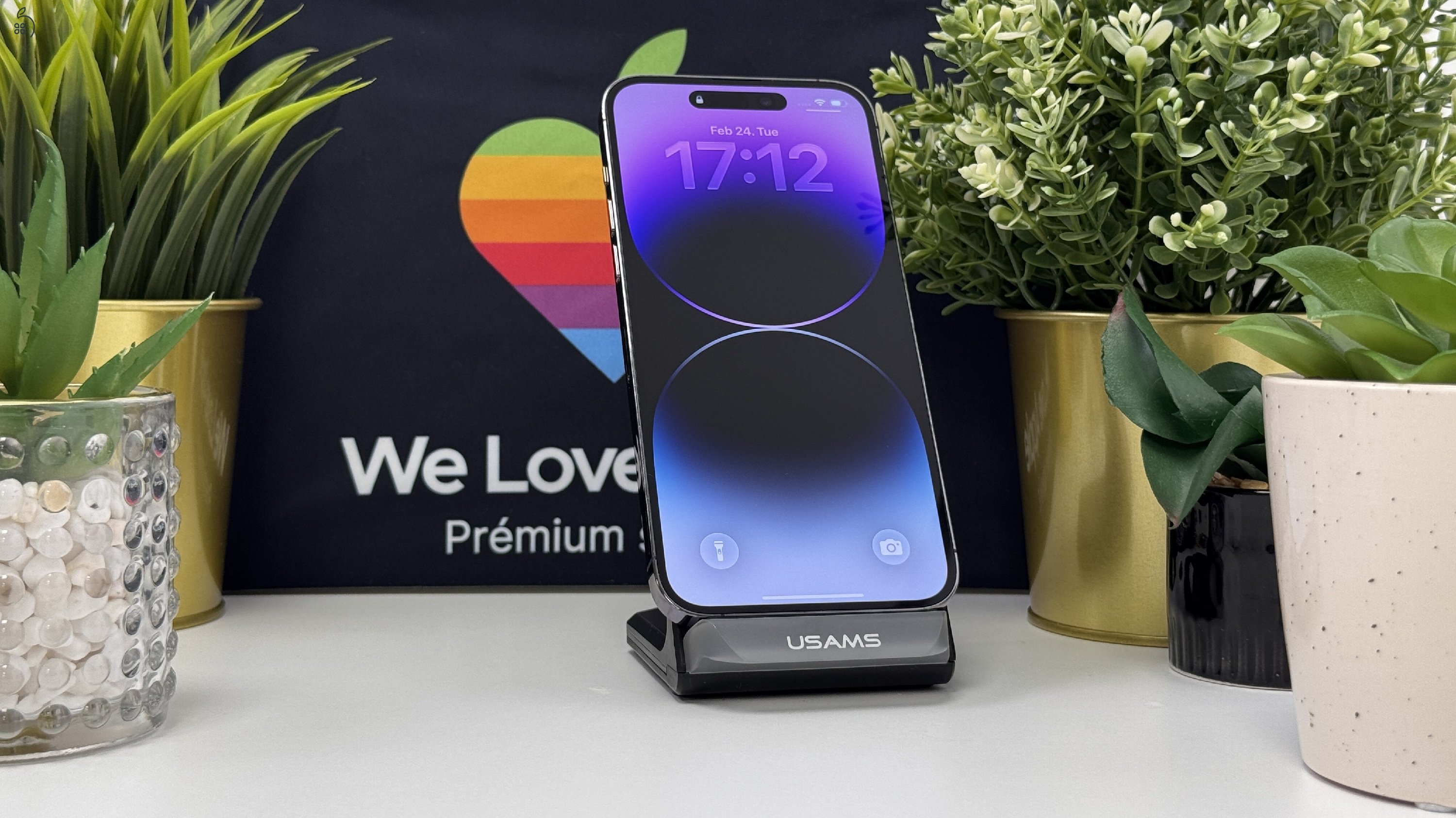 iPhone 14 Pro Max 128GB Lila, Független - 1ÉV Garancia, Számla