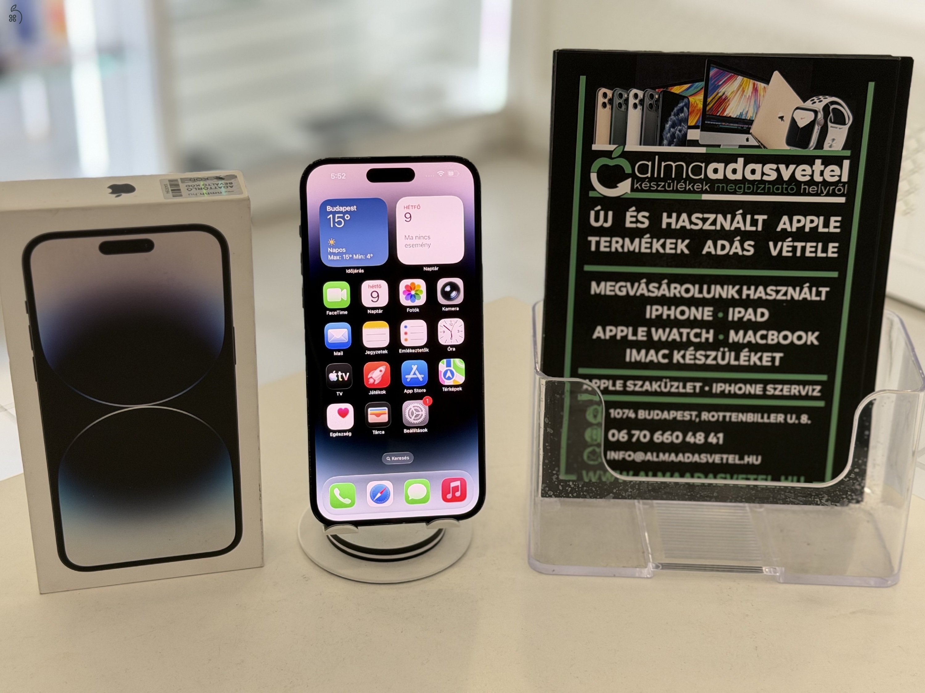 iPhone 14 Pro Max 256GB Független Használt/1-3 hónap gar./Akku 84%/p4789