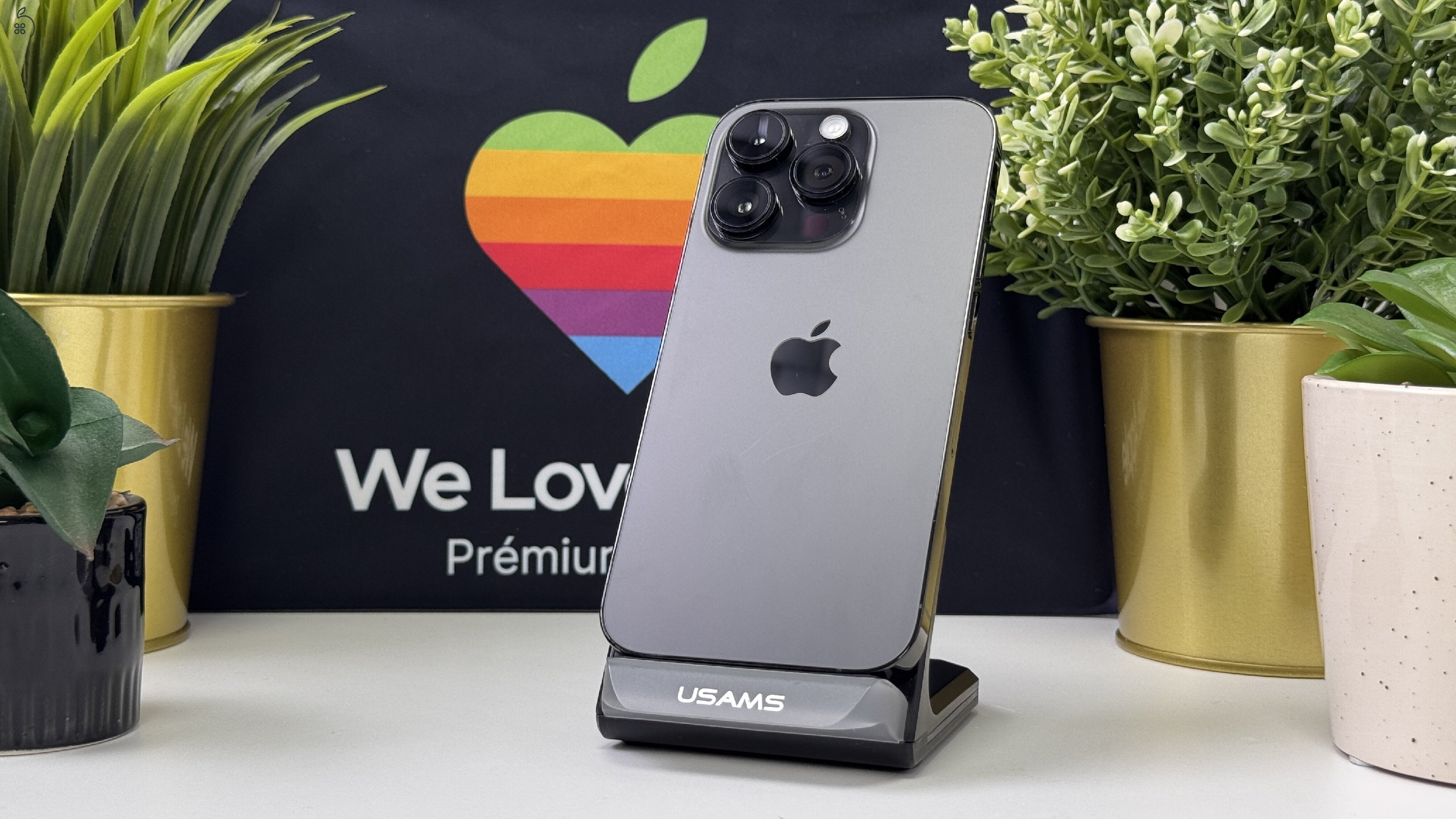 iPhone 14 Pro 128GB Fekete, Független - 1ÉV Garancia, Számla