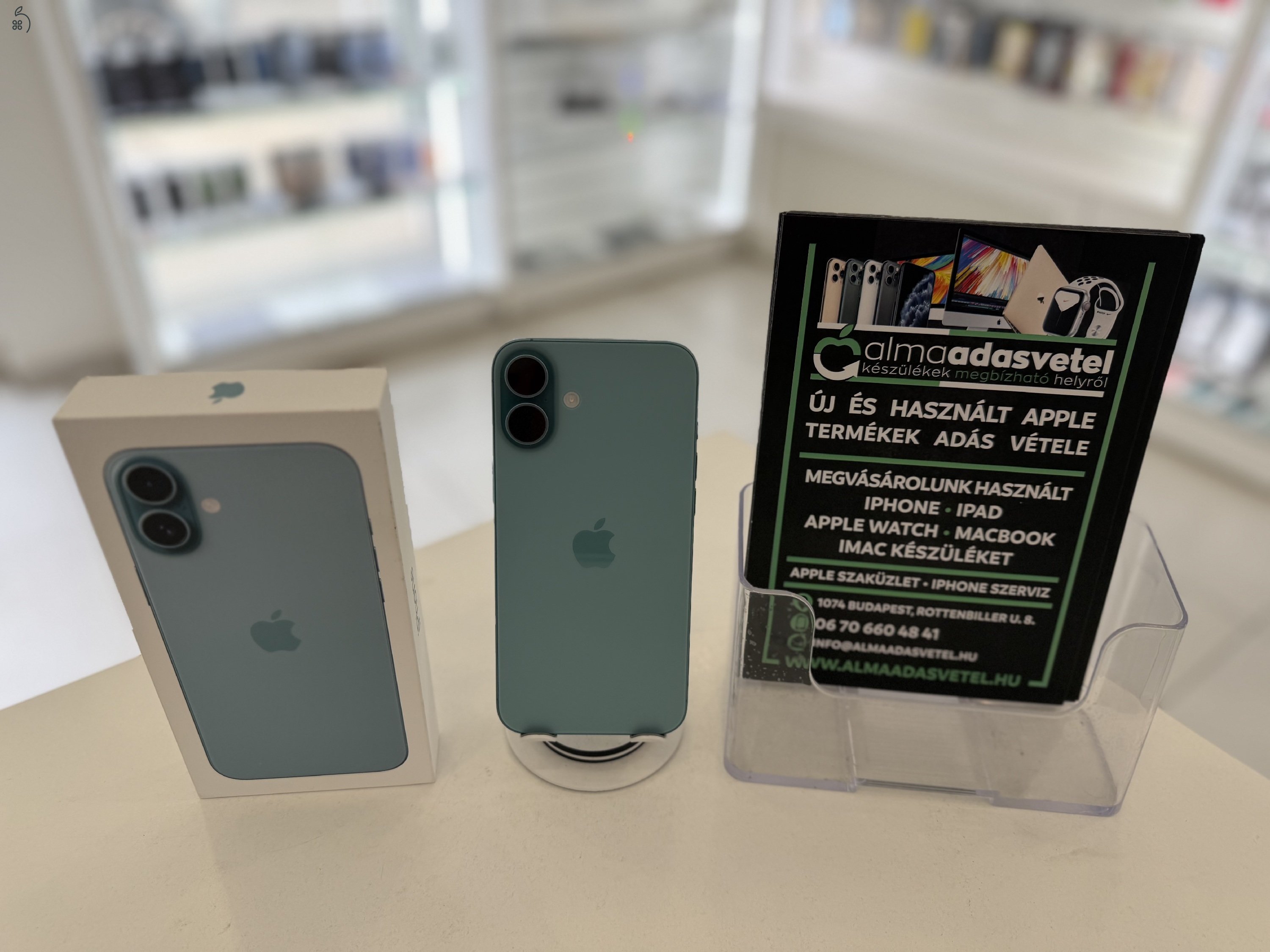 iPhone 16 Plus 128GB Független Újszerű/2026.11.30.Apple Gar./Akku 100%/p4790