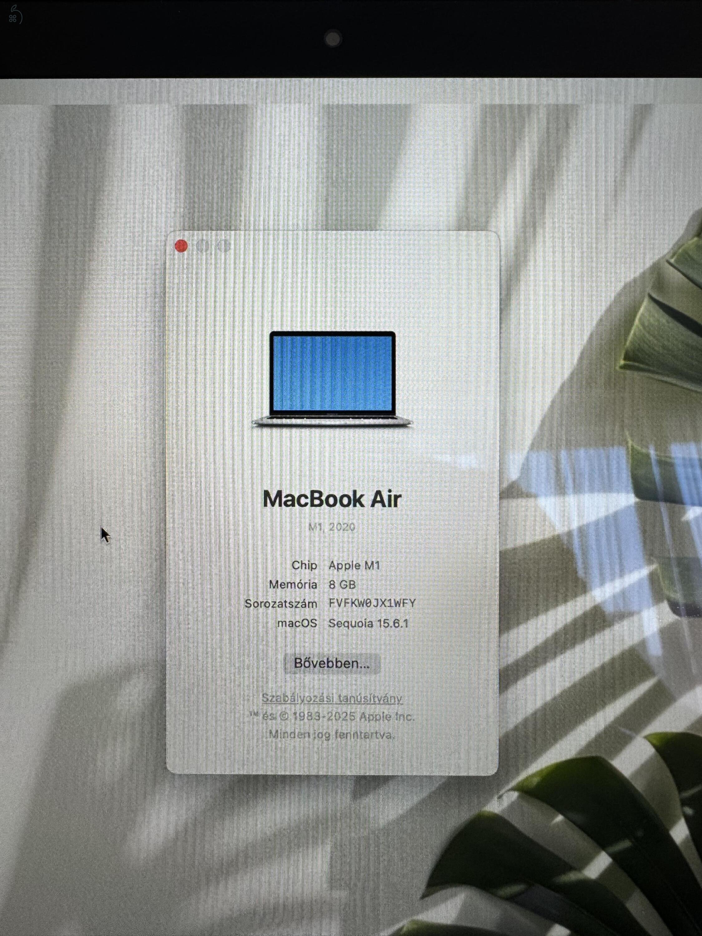 Tökéletes Állapotú 2020 Macbook Air laptop 