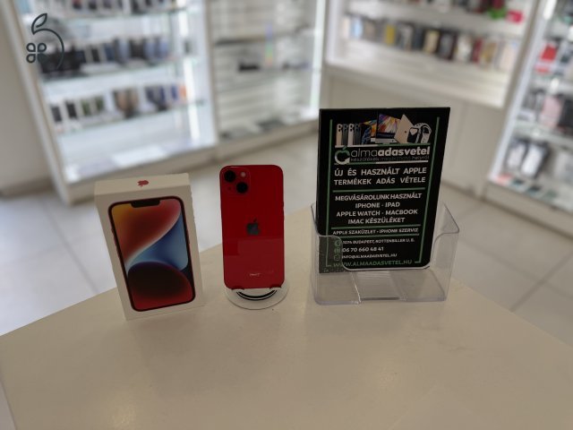 iPhone 14 128GB Független Újszerű/1-3 hónap gar./Akku 87%/p4791