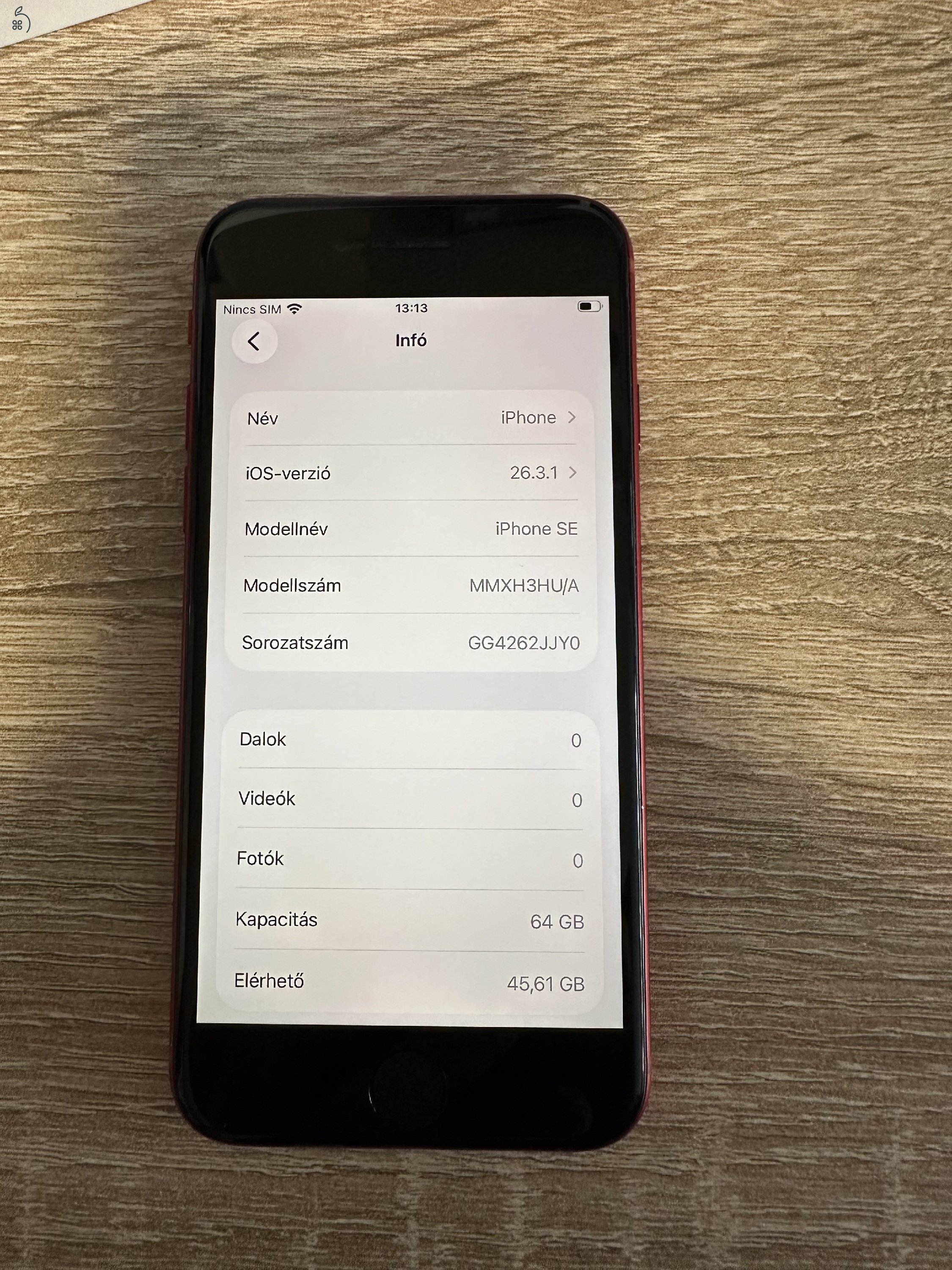 iPhone SE3 (2022) RED 64GB