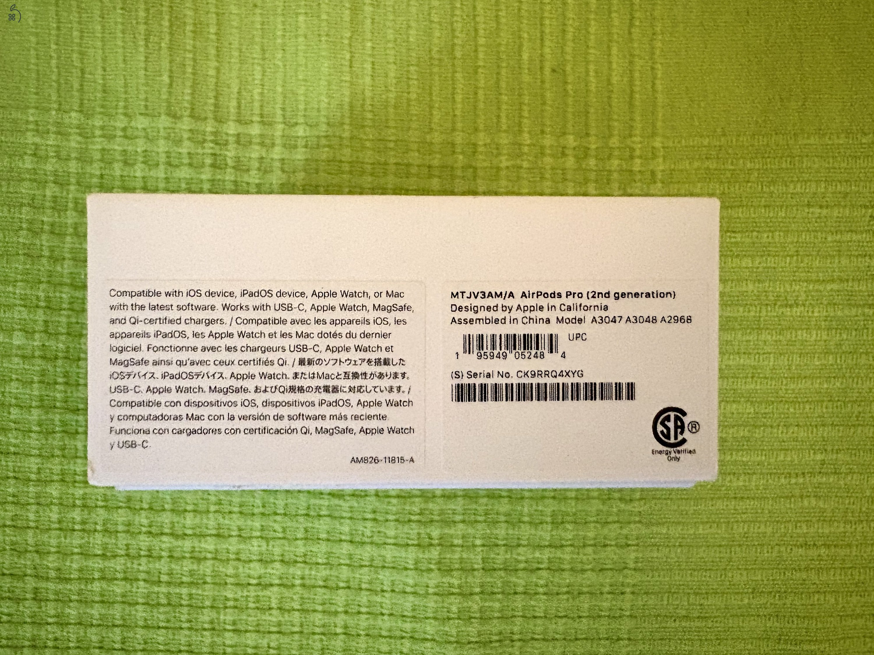 Airpods Pro (2. generáció) Magsafe tokkal (USB-C)