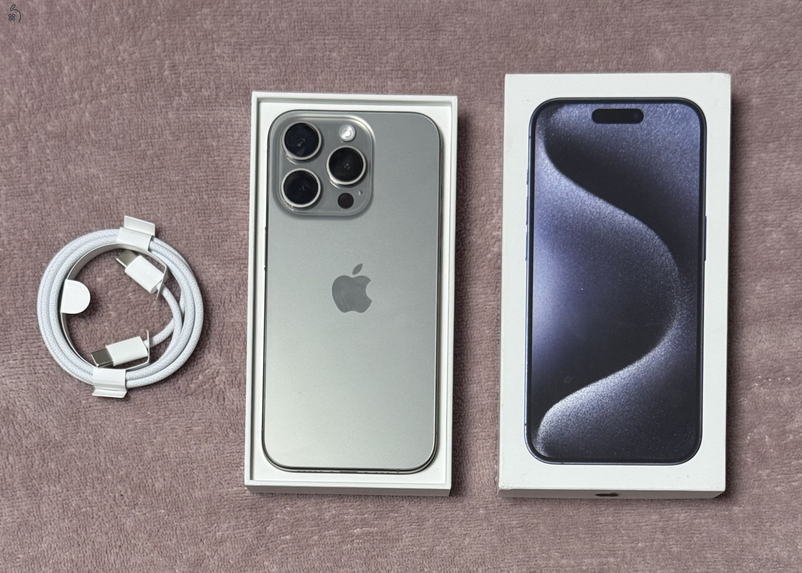 iPhone 15 Pro 128GB - AKKU 86% - Jótállás 2026.11.-hóig, kártyafüggetlen, hibátlan állapotban