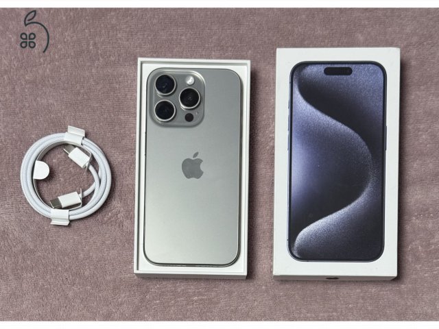 iPhone 15 Pro 128GB - AKKU 86% - Jótállás 2026.11.-hóig, kártyafüggetlen, hibátlan állapotban