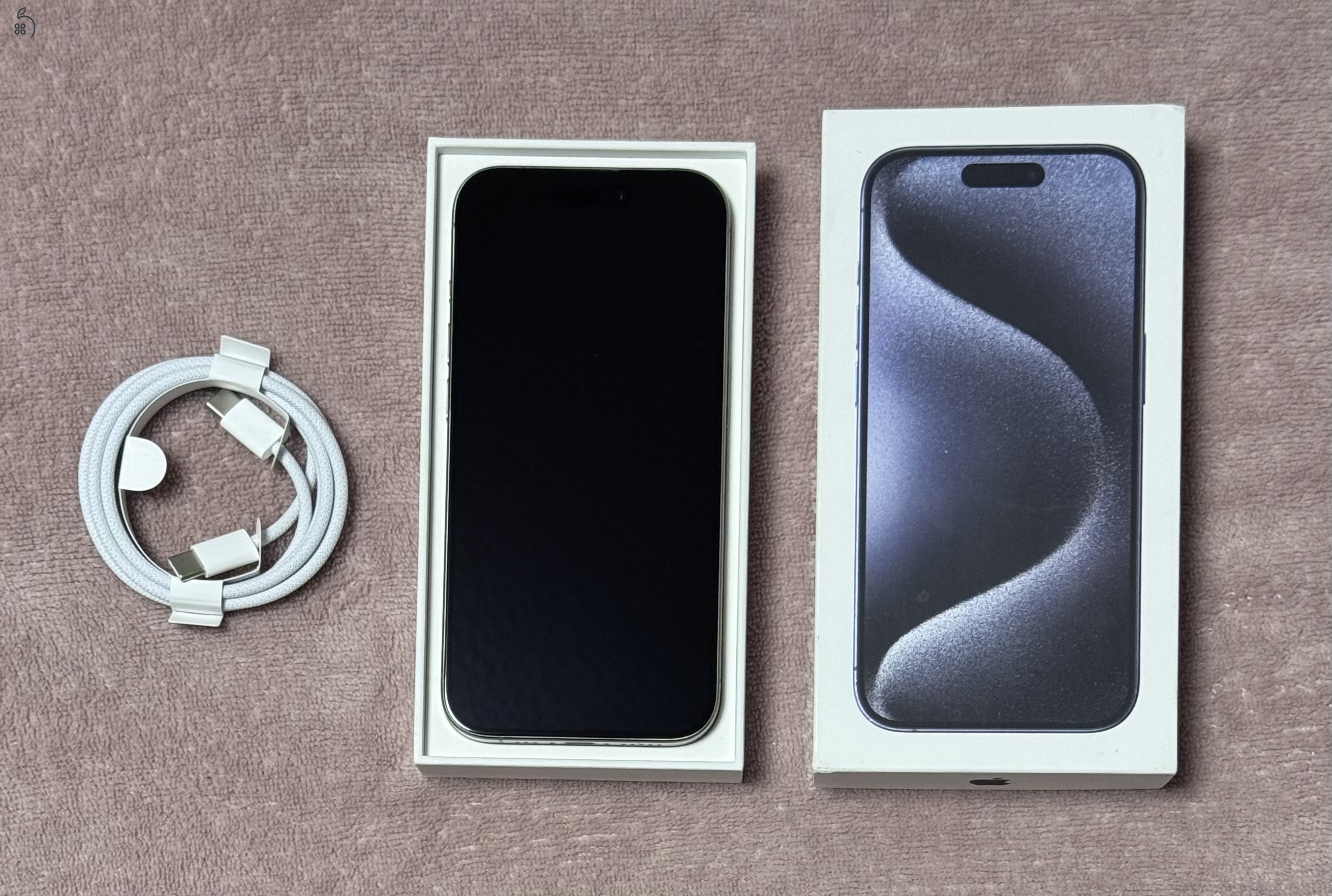 iPhone 15 Pro 128GB - AKKU 86% - Jótállás 2026.11.-hóig, kártyafüggetlen, hibátlan állapotban