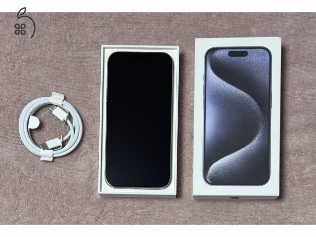 iPhone 15 Pro 128GB - AKKU 86% - Jótállás 2026.11.-hóig, kártyafüggetlen, hibátlan állapotban
