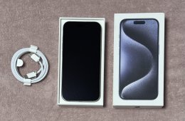 iPhone 15 Pro 128GB - AKKU 86% - Jótállás 2026.11.-hóig, kártyafüggetlen, hibátlan állapotban