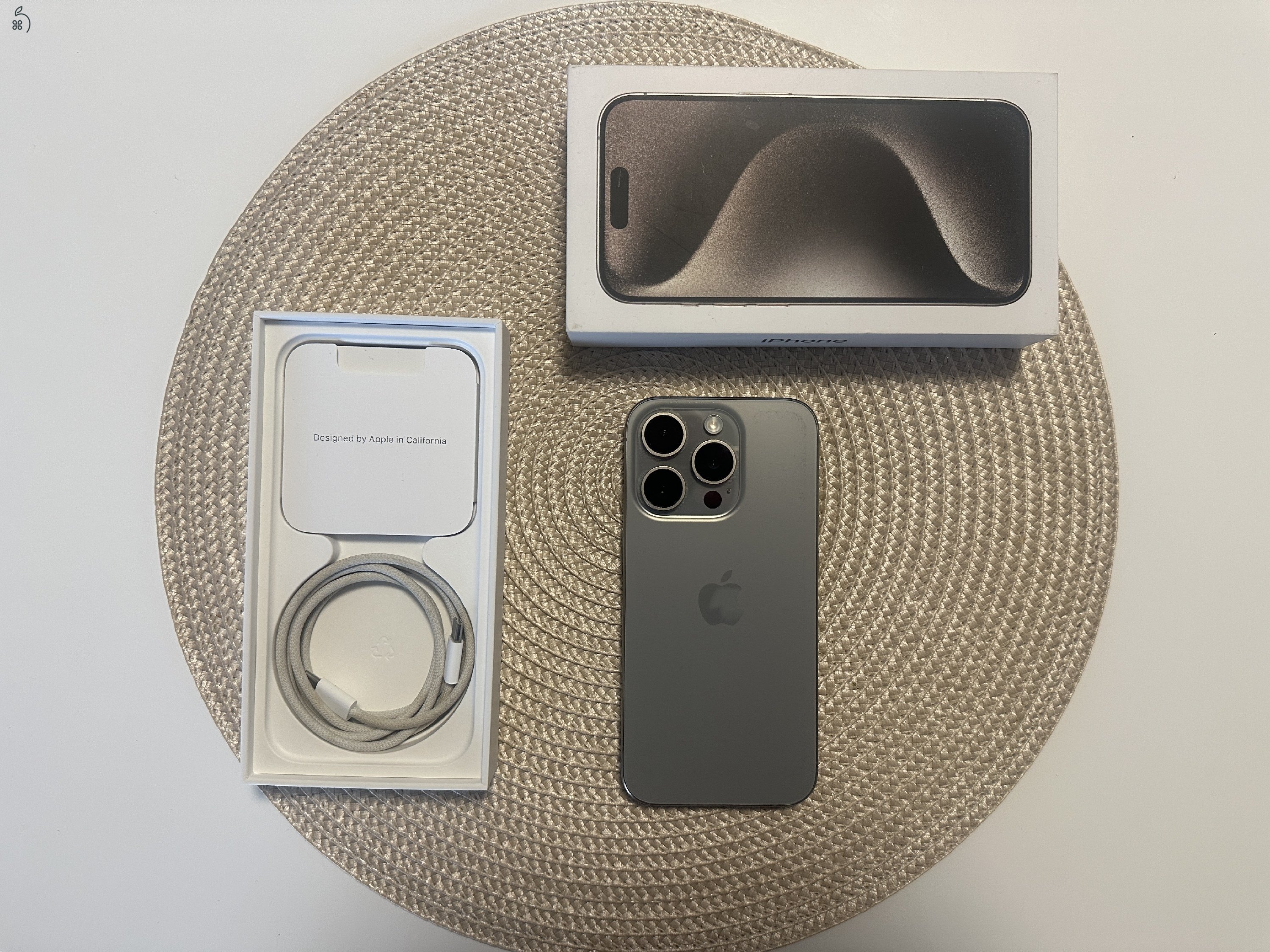 Apple iphone 15 Pro 128Gb Natúr Tit. Független készülék