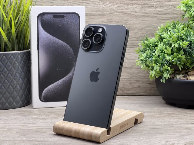 Hibátlan iPhone 15 Pro Max Black Titanium 256GB 2 ÉV Garanciával 91%