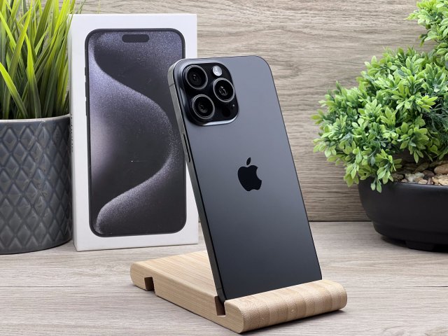 Hibátlan iPhone 15 Pro Max Black Titanium 256GB 2 ÉV Garanciával 91%