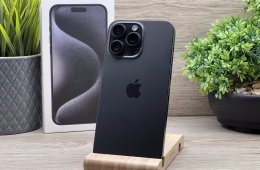 Hibátlan iPhone 15 Pro Max Black Titanium 256GB 2 ÉV Garanciával 91%