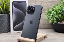 Hibátlan iPhone 15 Pro Max Black Titanium 256GB 2 ÉV Garanciával 91%