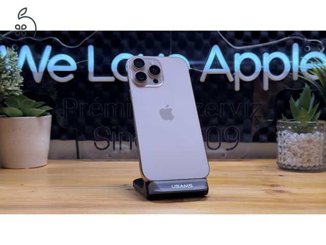 iPhone 16 Pro Max 512GB Desert Titán, Független - 1ÉV Garancia, Számla