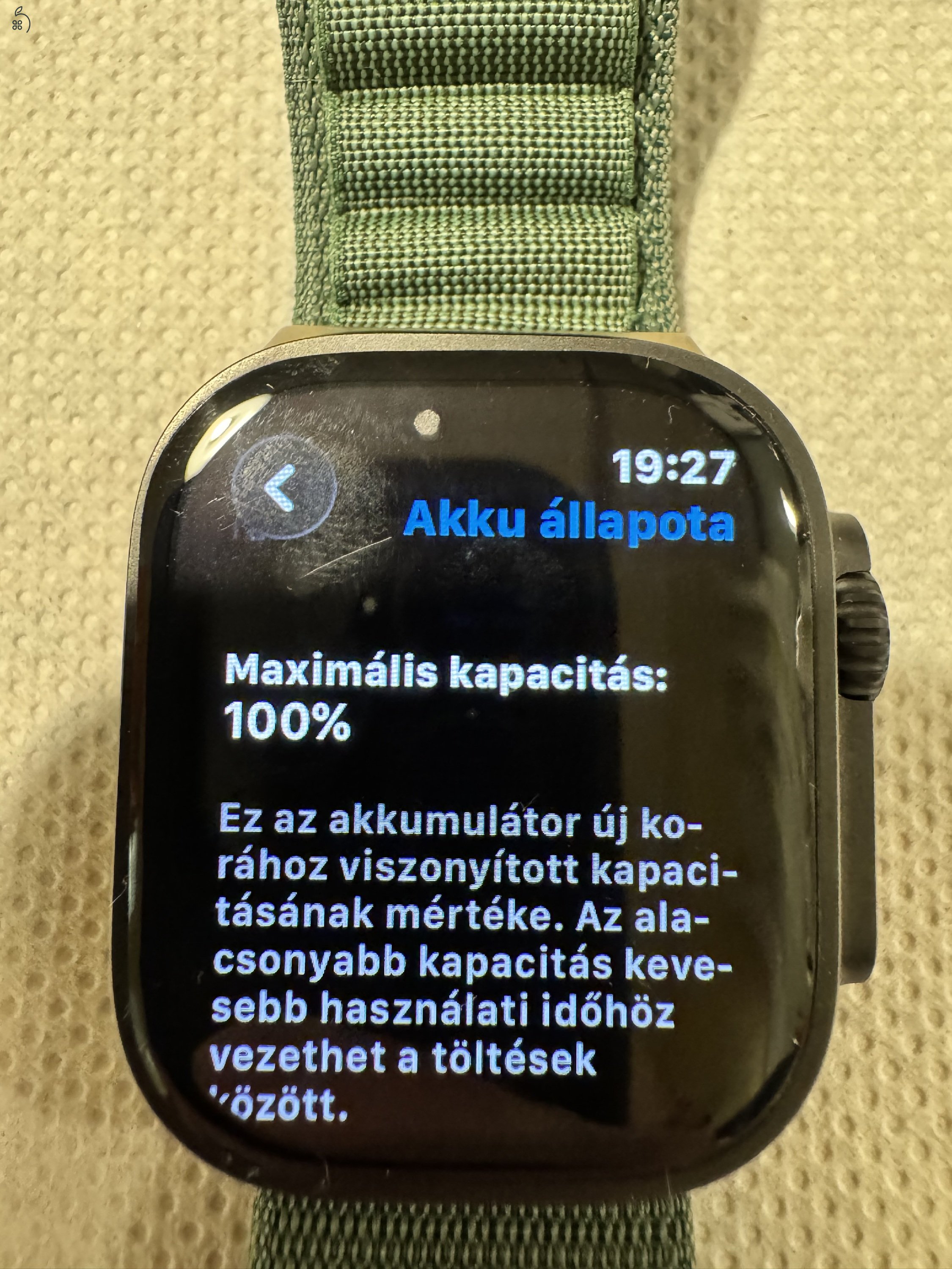 Eladó Apple Watch Ultra 3 kiváló állapotban!