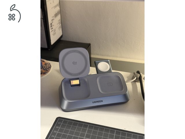 Ugreen MagFlow 3-in-1 MagSafe töltő állomás