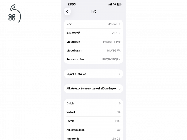 Eladó iPhone 13 Pro 128 GB – Karcmentes, Tokban és Fóliával