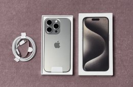 iPhone 15 Pro 128GB - AKKU 89% - kártyafüggetlen, karcmentes állapotban