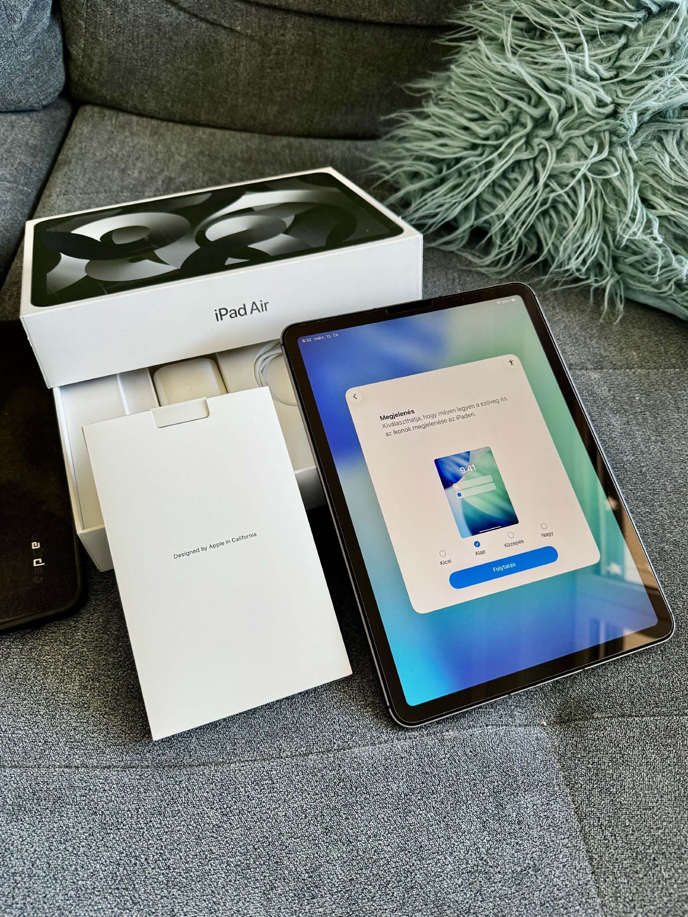 Egy patika állapotú 5th generációs, M1, 11”, 256GB-os Ipad Air keresi új tulajdonosát