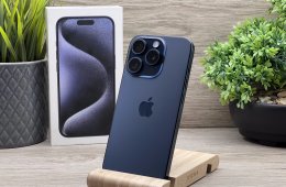 Hibátlan iPhone 15 Pro Blue Titanium 256GB 2 ÉV Garanciával 92%